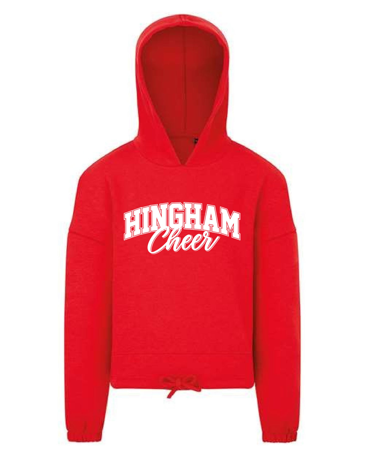 Cheer Glitter Logo Cropped Hooded sweatshirt (Personalized)