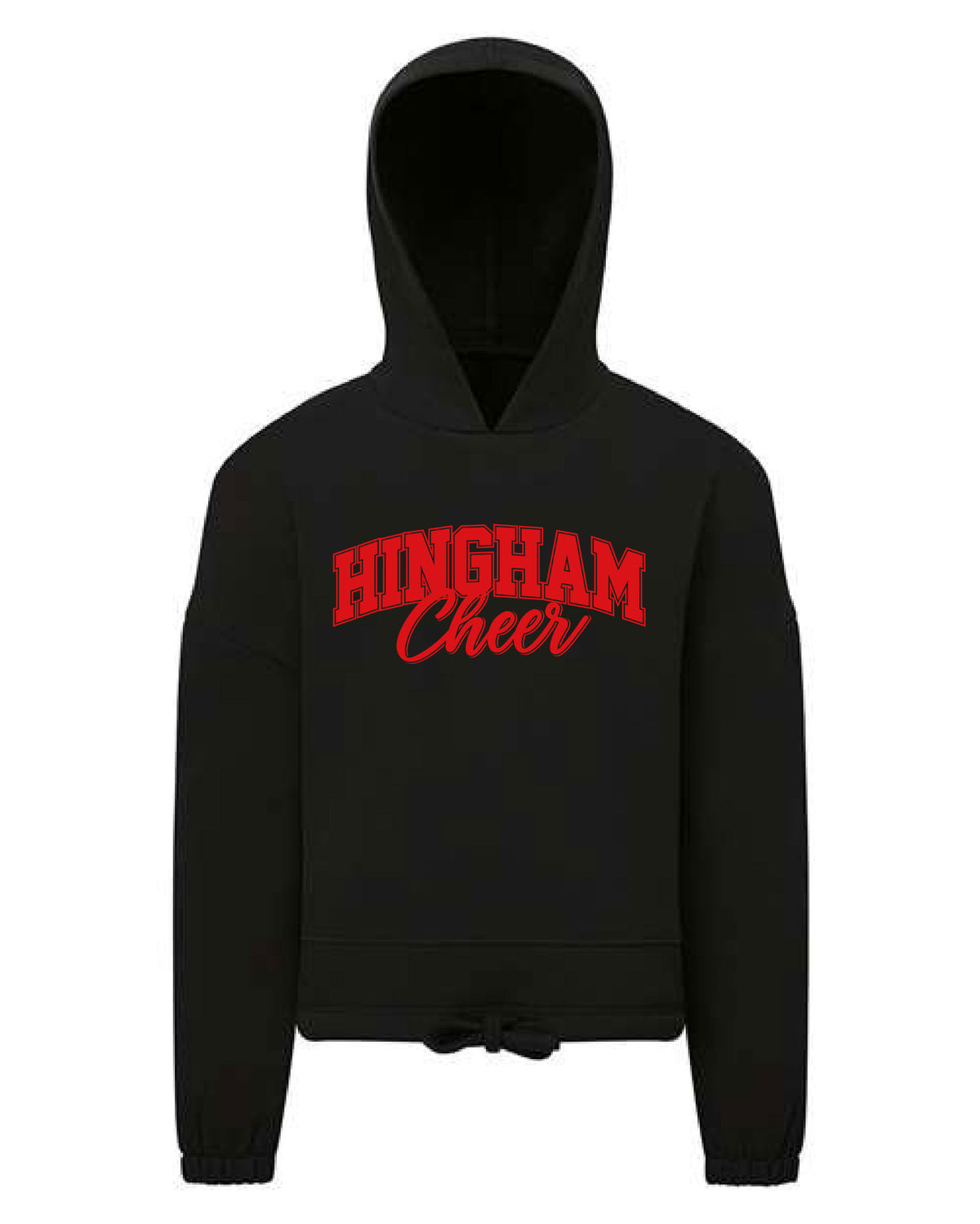 Cheer Glitter Logo Cropped Hooded sweatshirt (Personalized)