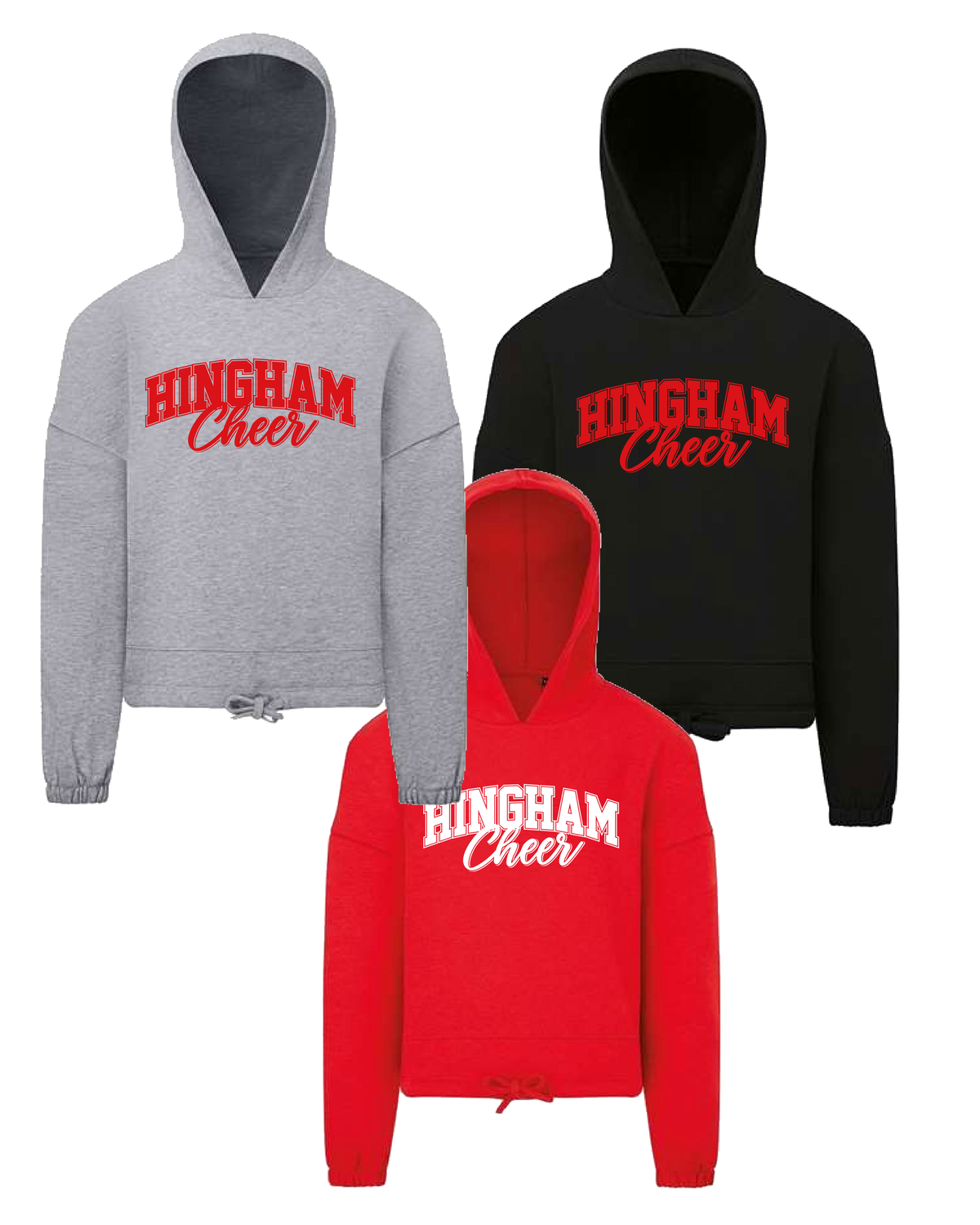 Cheer Glitter Logo Cropped Hooded sweatshirt