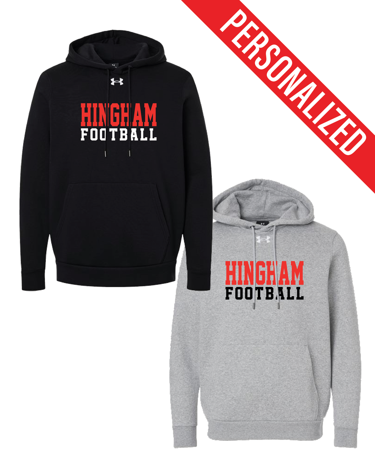 UNDER  ARMOUR HOODED SWEATSHIRT (PERSONALIZED)