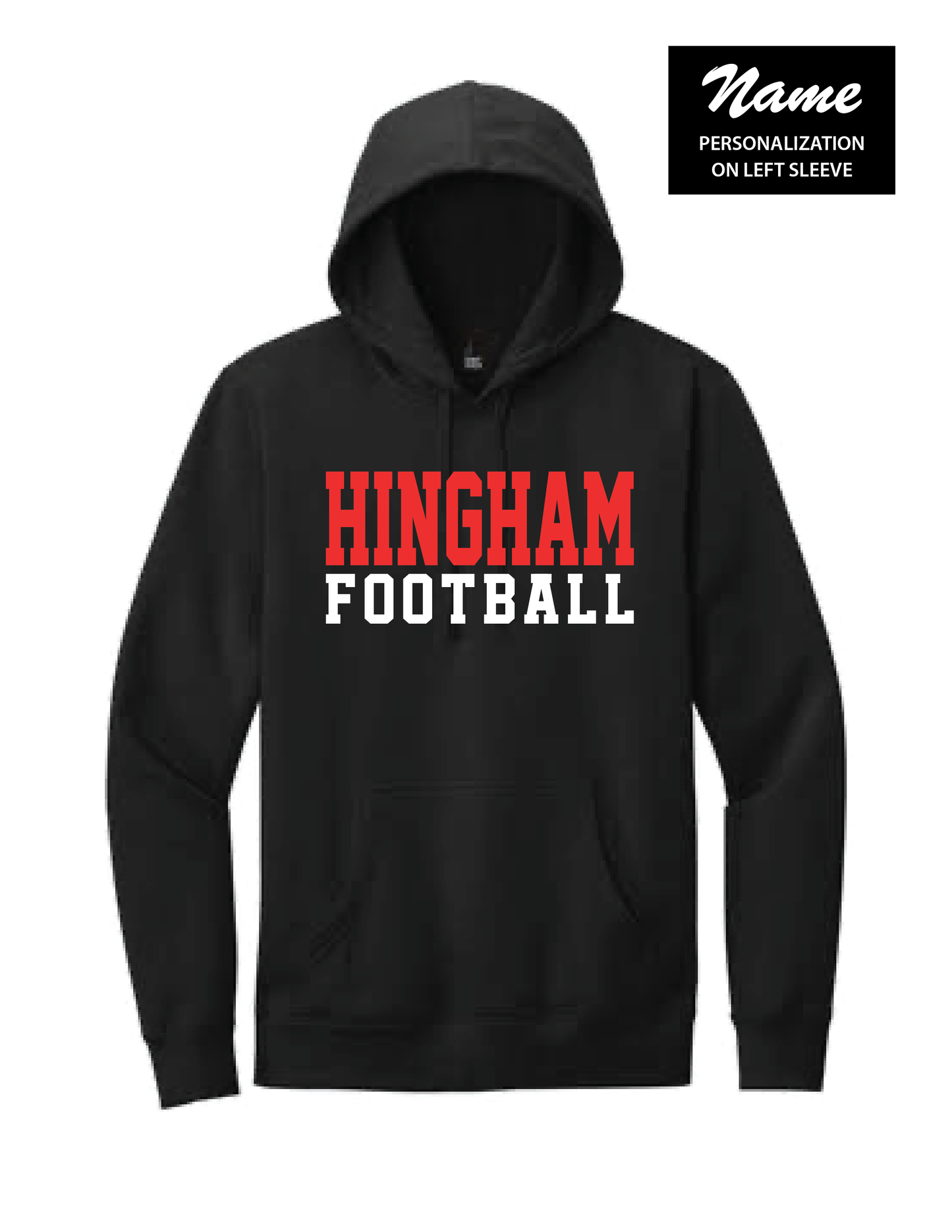 Hingham Football Hooded Sweatshirt [PERSONALIZED]