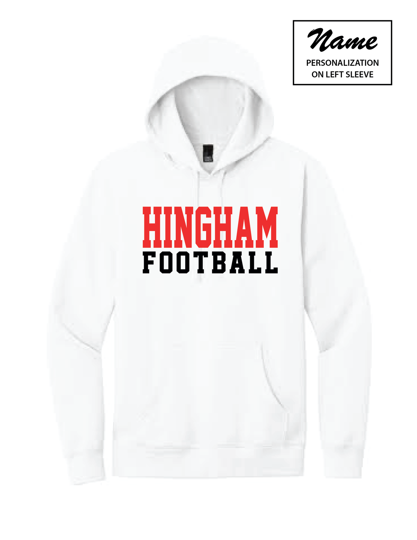 Hingham Football Hooded Sweatshirt [PERSONALIZED]