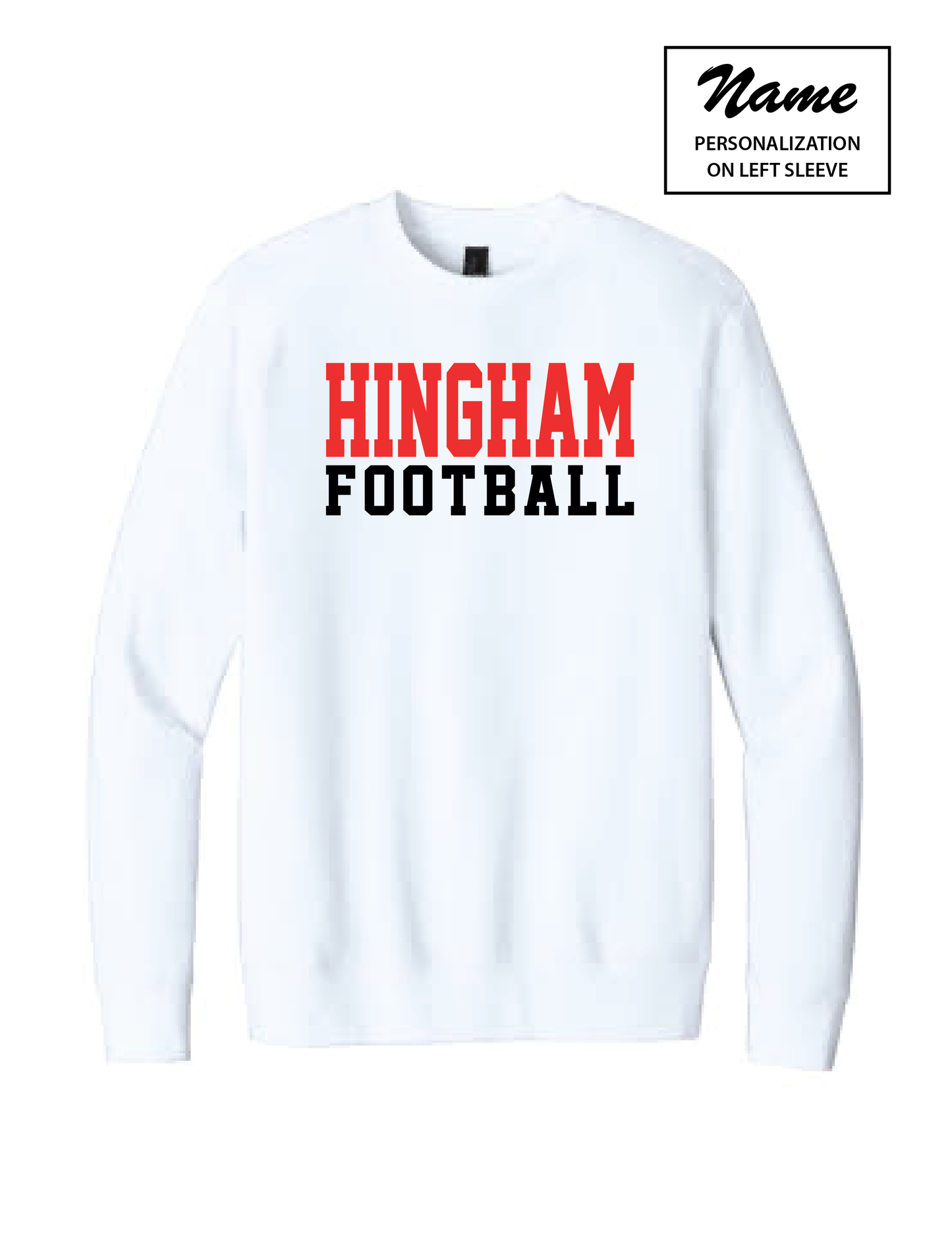 Hingham Football Crewneck Sweatshirt [PERSONALIZED]