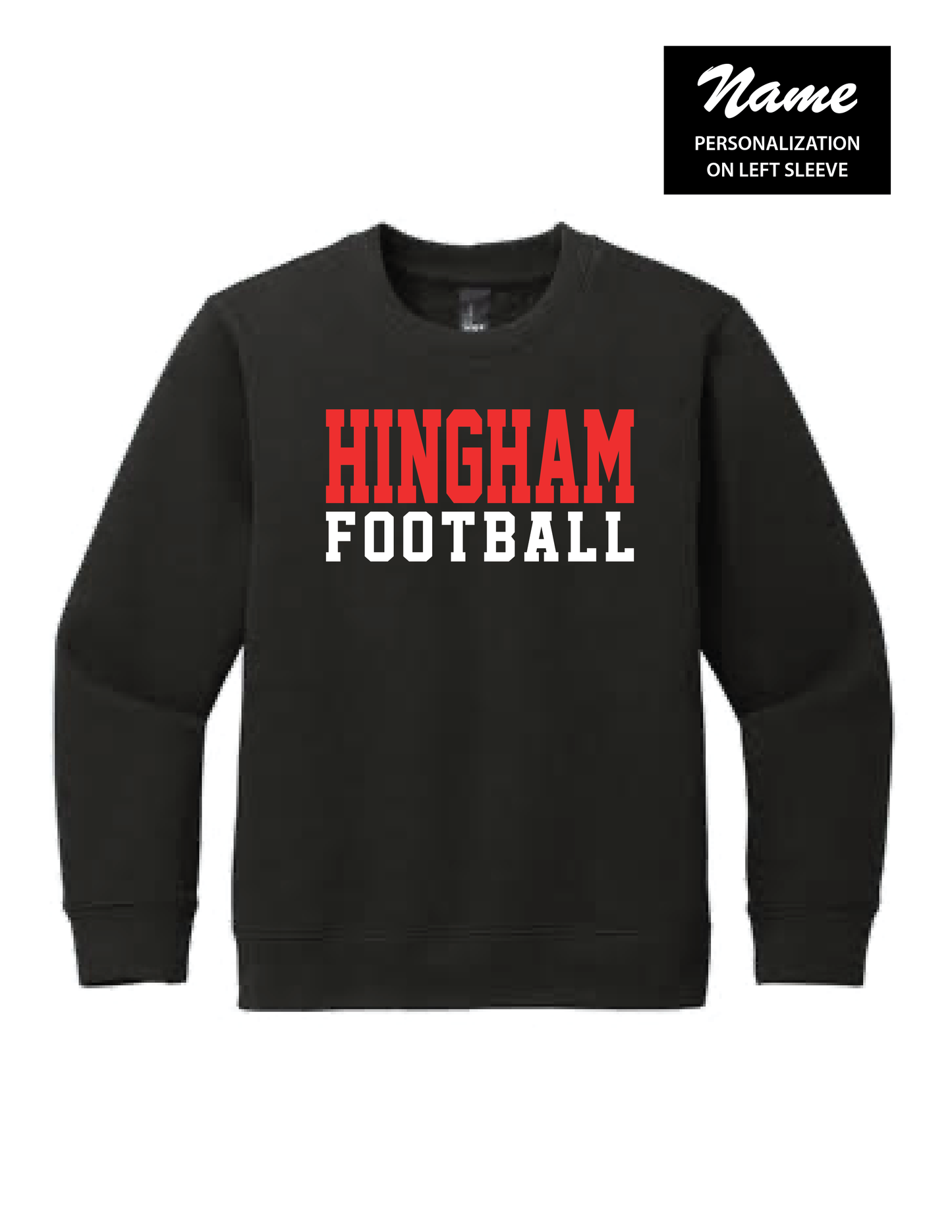 Hingham Football Crewneck Sweatshirt [PERSONALIZED]