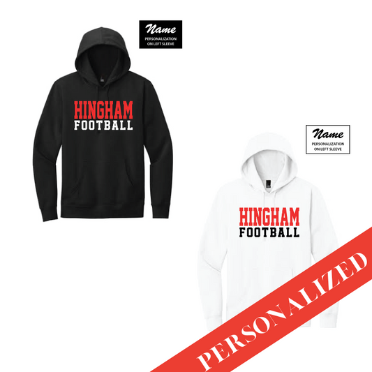 Hingham Football Hooded Sweatshirt [PERSONALIZED]