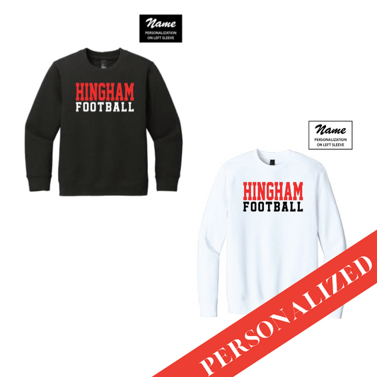 Hingham Football Crewneck Sweatshirt [PERSONALIZED]